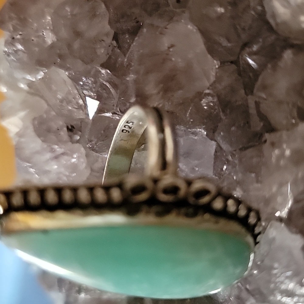 Amazonite Silver Plated Ring Size 8¼ New - image 3